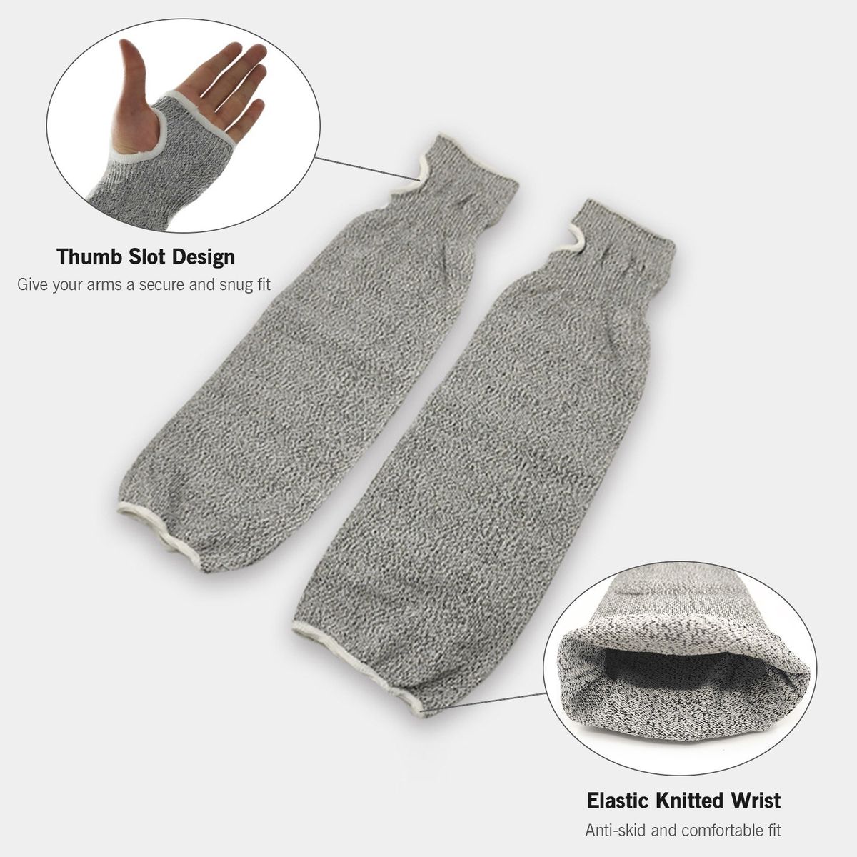 Cut Resistant Sleeves 17-inch Arm Protection Sleeves Slash