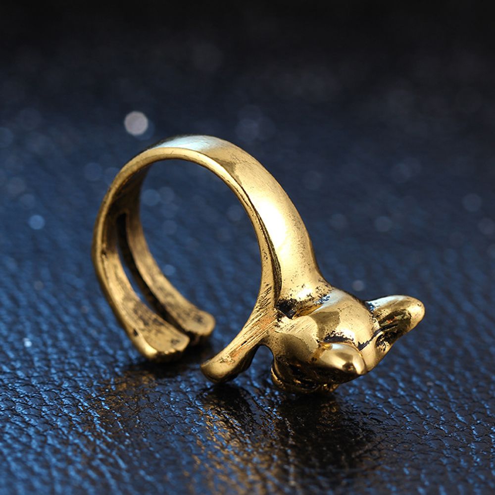 Fashion Trendy Dog Ring Bulldog Open Ring For Women