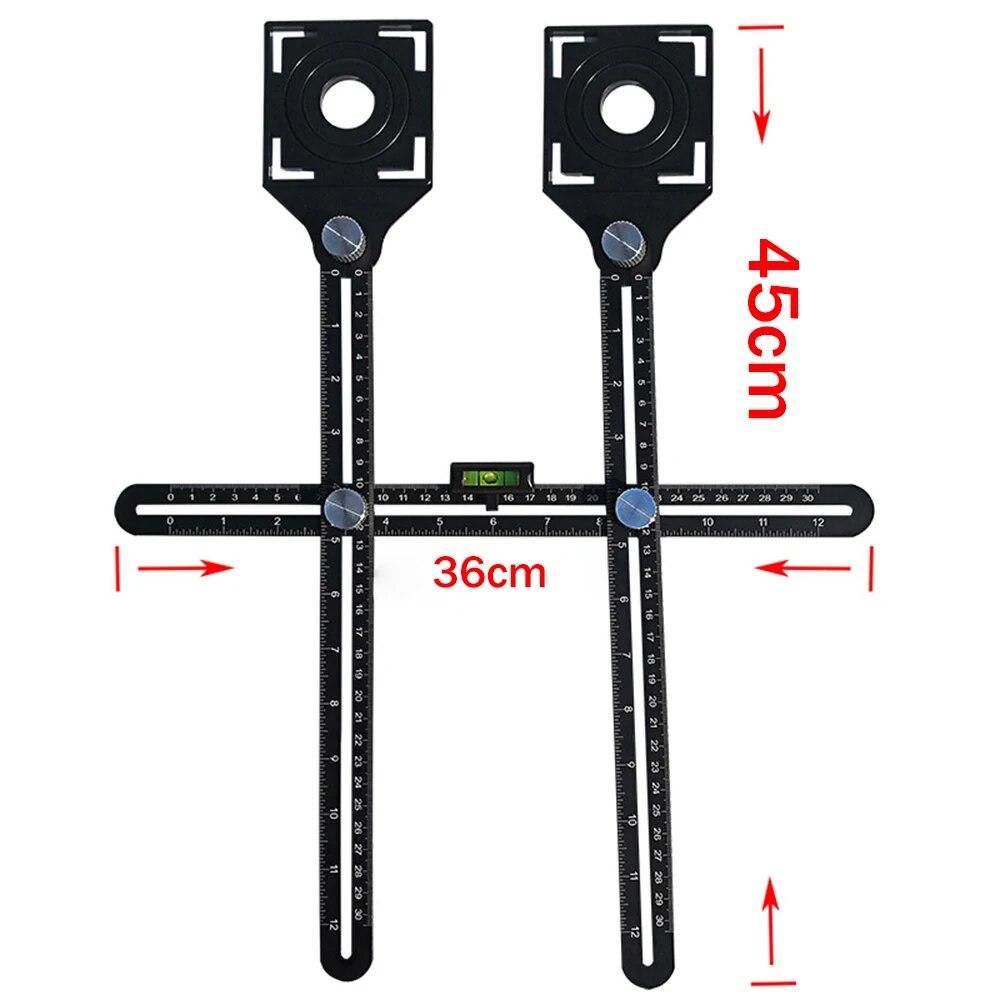Adjustable Tile Opening Locator Mud Floor Tile Glass Vientiane Universal Hole Punching Gauge Tools Multifunctional Protractors