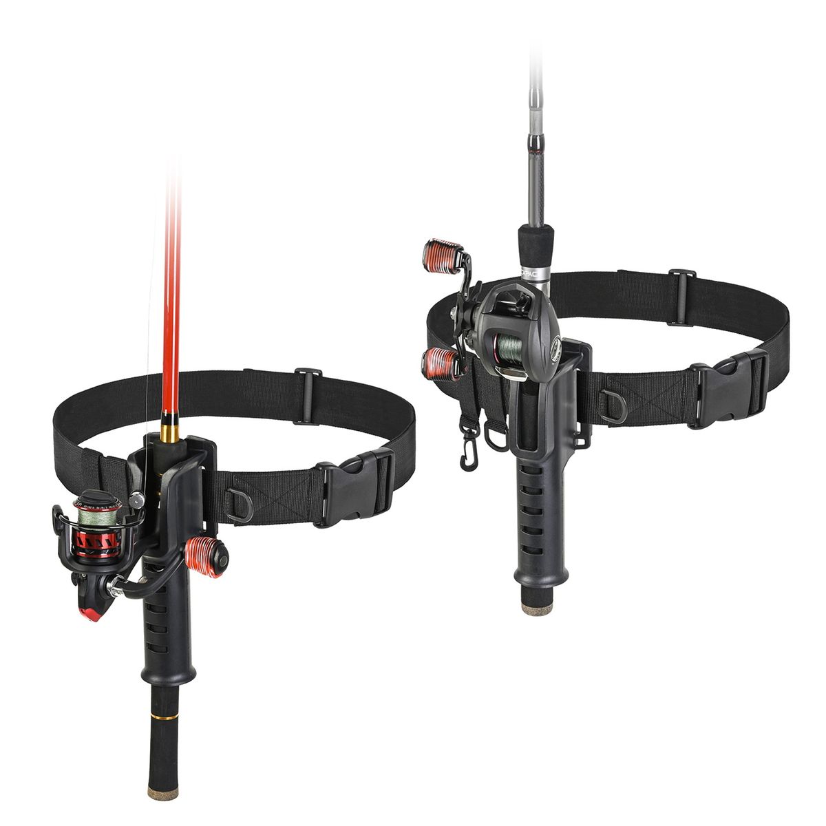 Fishing Rod Waist Bracket Outdoor Fishing Pole Inserter Rod Black