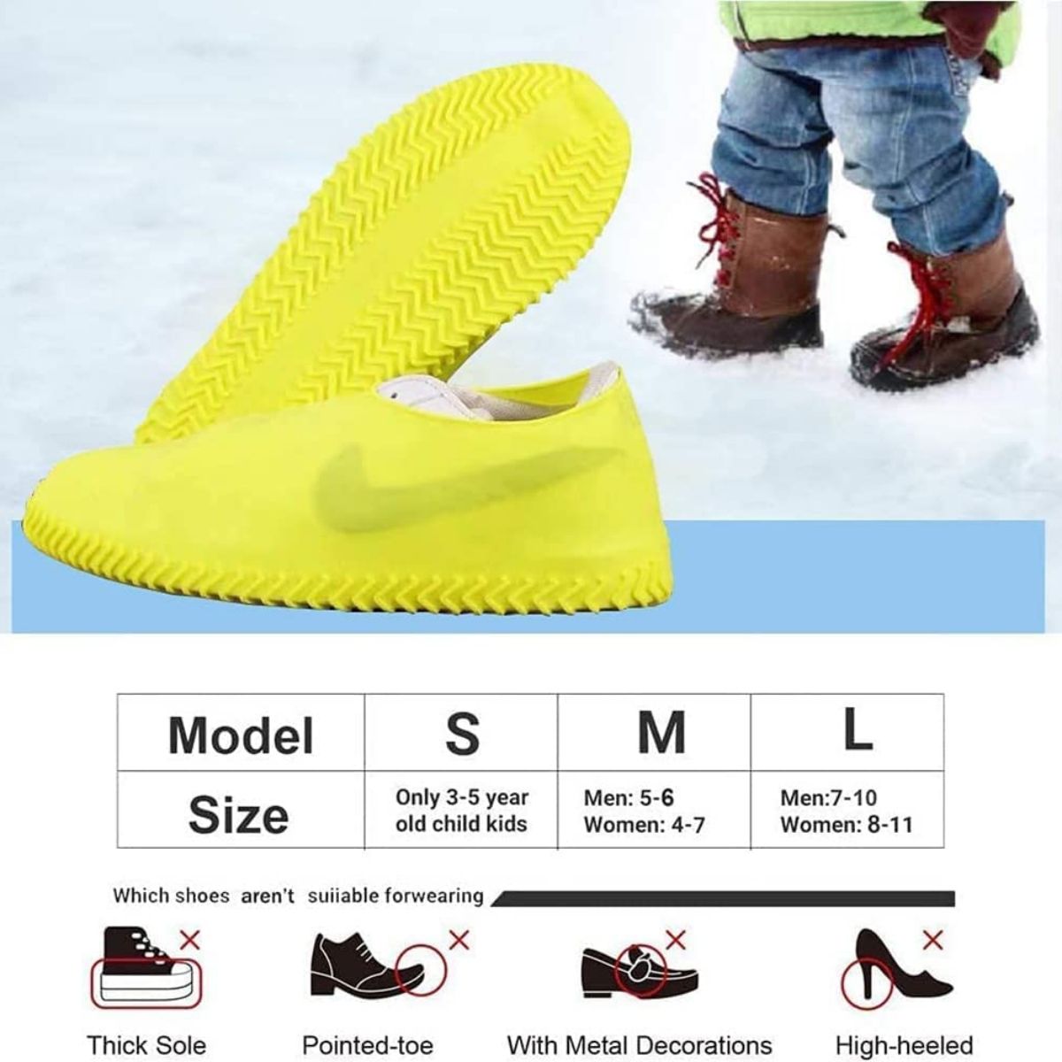 Waterproof Shoes Boot Cover Oilproof Dustproof Rain Boot