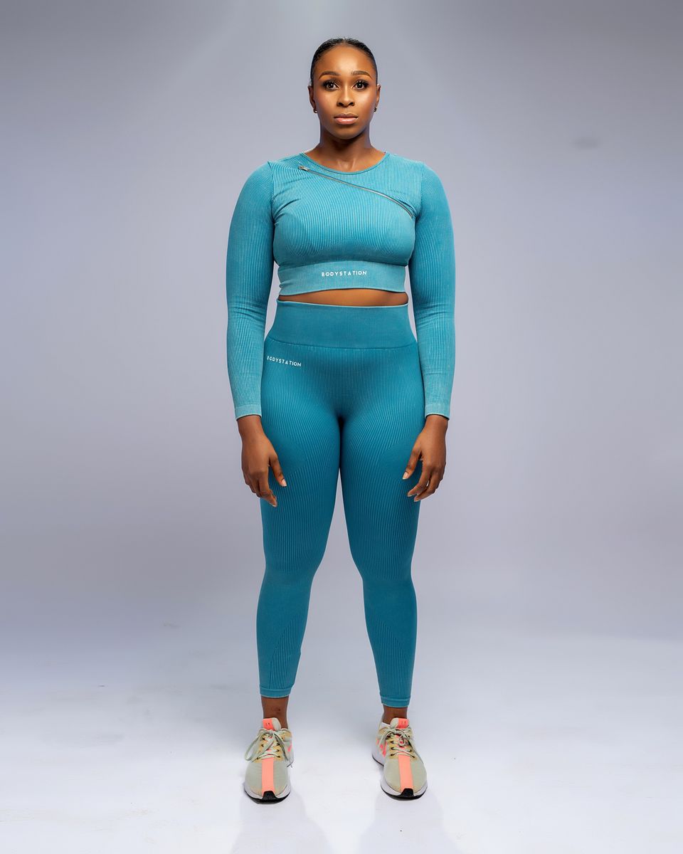 Imani Female Fitness Wear Set Top & Leggings - Green