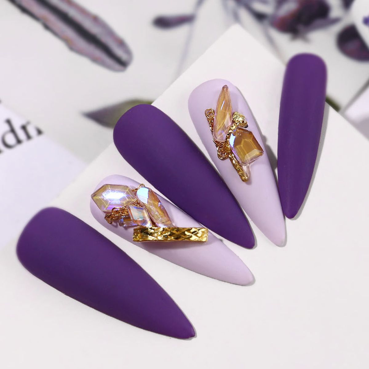 50Pcs Nail Rhinestones Crystals Flatback Glass Stones 3D