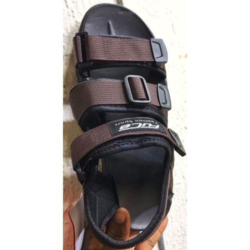 Mens Sandals Leather Slippers -Brown