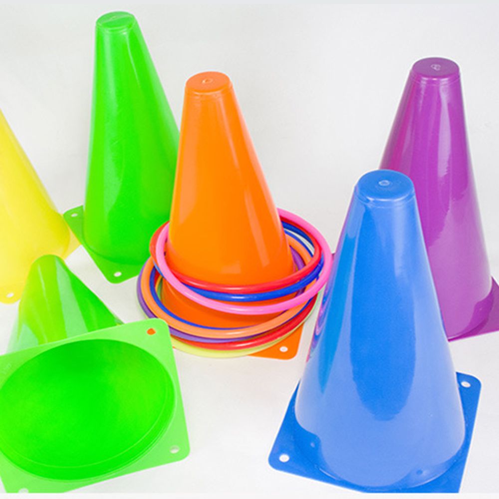 6 Pack Traffic Cones Outdoor Soccer Training Agility Marker