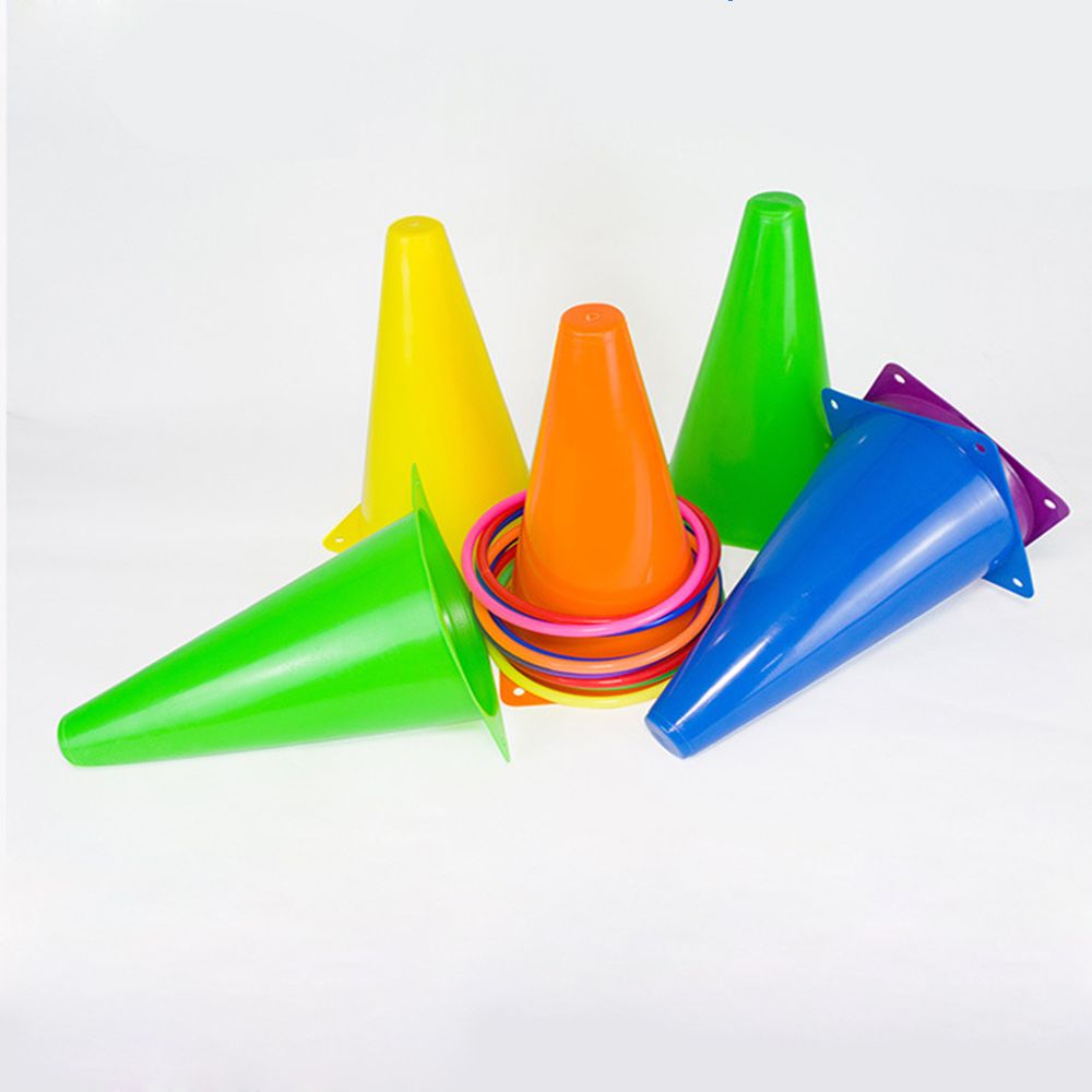 6 Pack Traffic Cones Outdoor Soccer Training Agility Marker
