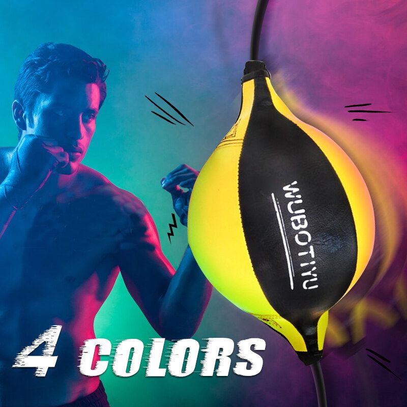 Punch Ball Rebound Ball Boxing Sandbag Fitness Boxing Ball Venting Decompression Reaction Bouncy Ball Hanging Speed Ball [black And White] {average Size}