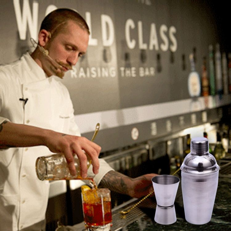 550ml 5 In 1 Classic Stainless Steel Shaker Set