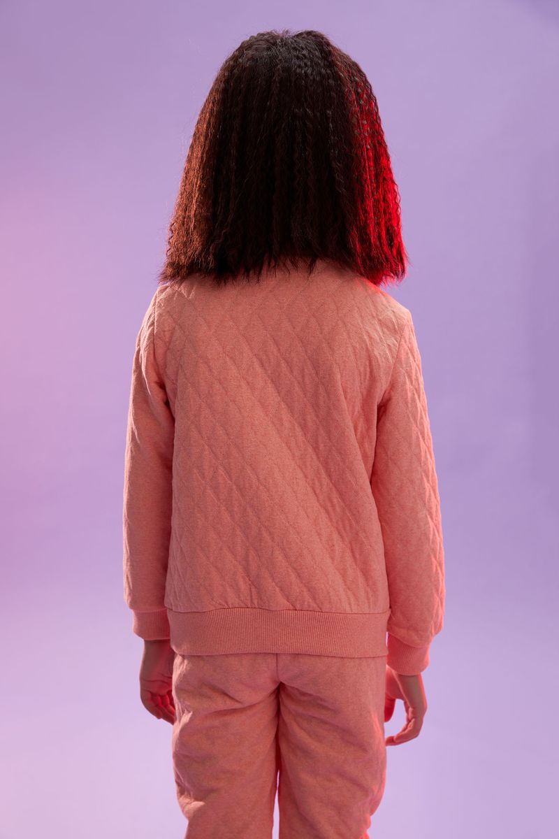 Girl - Regular Fit Crew Neck Clean Knitted Sweat Shirt - Pink