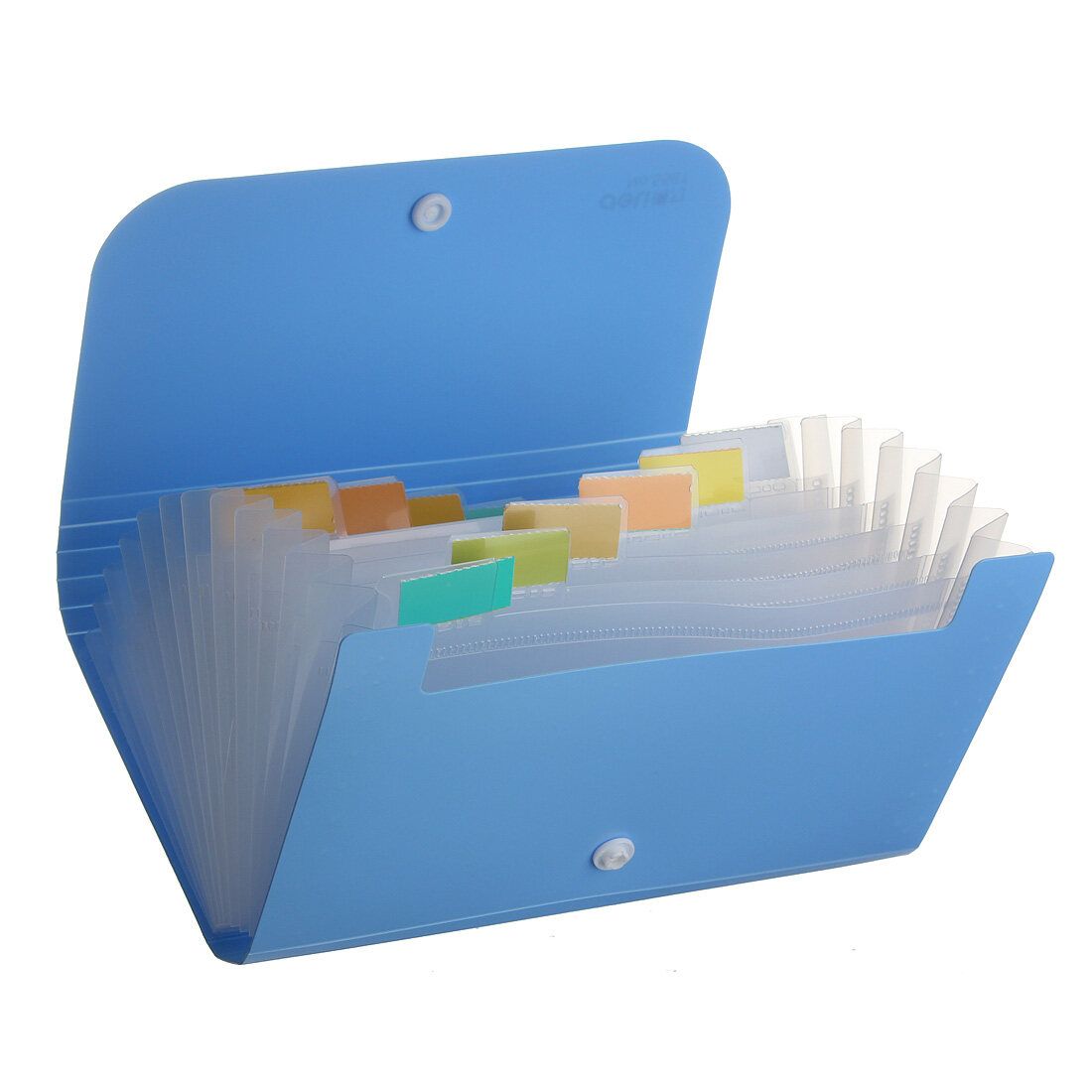 2pcs File Document Bag Pouch Bills Receipts Folder Card Holder Organizer Fastener Blue