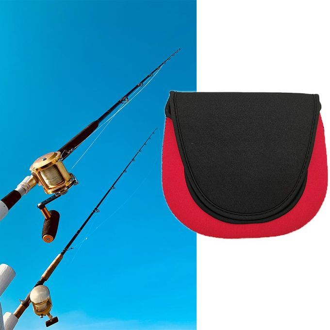 Portable  Reel Bag Case Convenient Pouch S Red Double Layer
