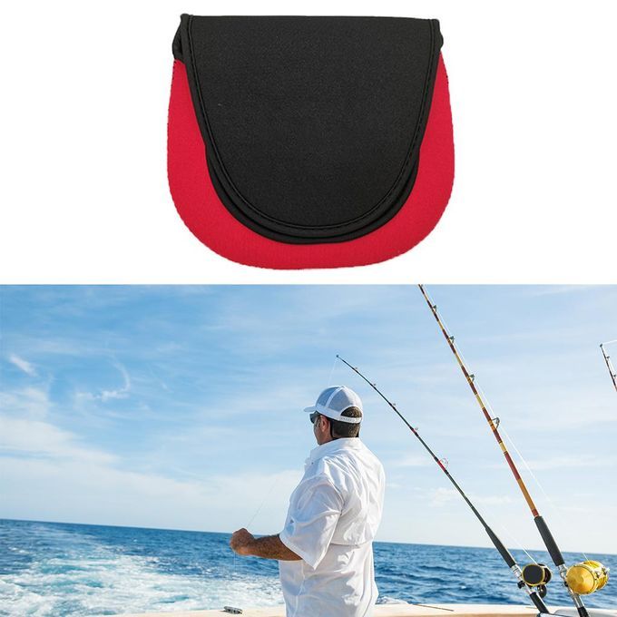 Portable  Reel Bag Case Convenient Pouch S Red Double Layer