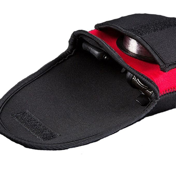Portable  Reel Bag Case Convenient Pouch S Red Double Layer