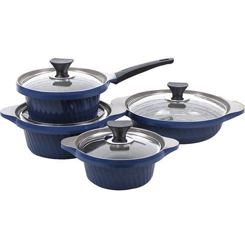 Living On Stone Coated Ceramic Pot Set 4p