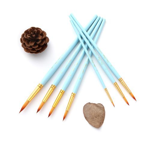 12pcs Professional Artist Paintbrush Set Round Pointed Tip