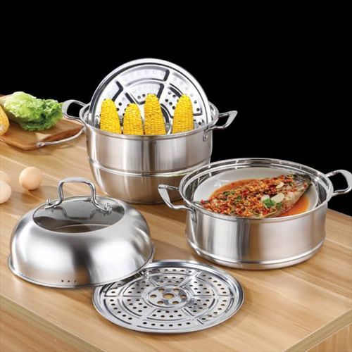 30cm 2 Tier Stainless Steel Steaming Pot.