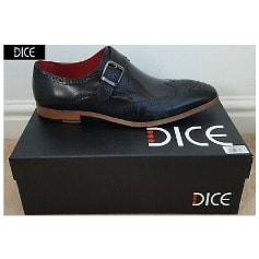 Leather Single Buckle Shoes - Black