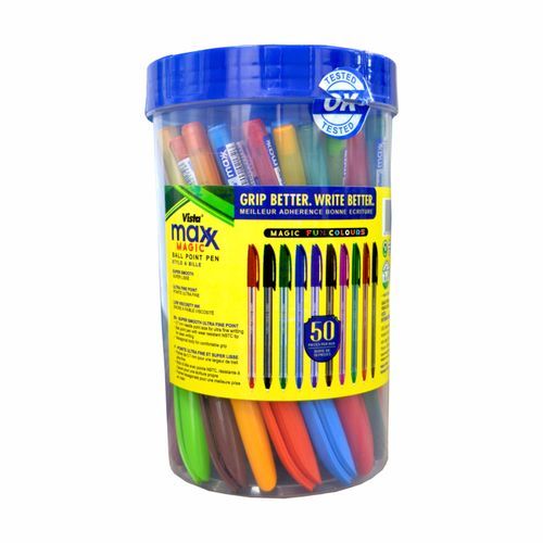 VISTA MAXX MAGIC BALL POINT PEN  0.7MM JAR - BLUE INK