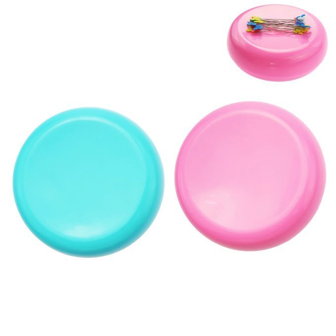 2pcs Round Magnetic Sewing Pin Cushion Pin Holder Caddy Storage Sewing