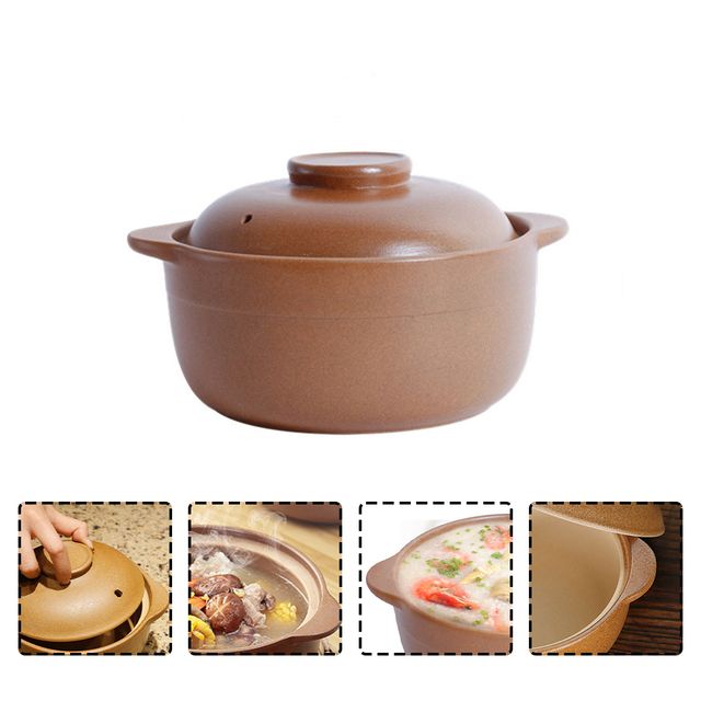 Pot Casserole Ceramic Stew Dish Cooking Porcelain Cookware