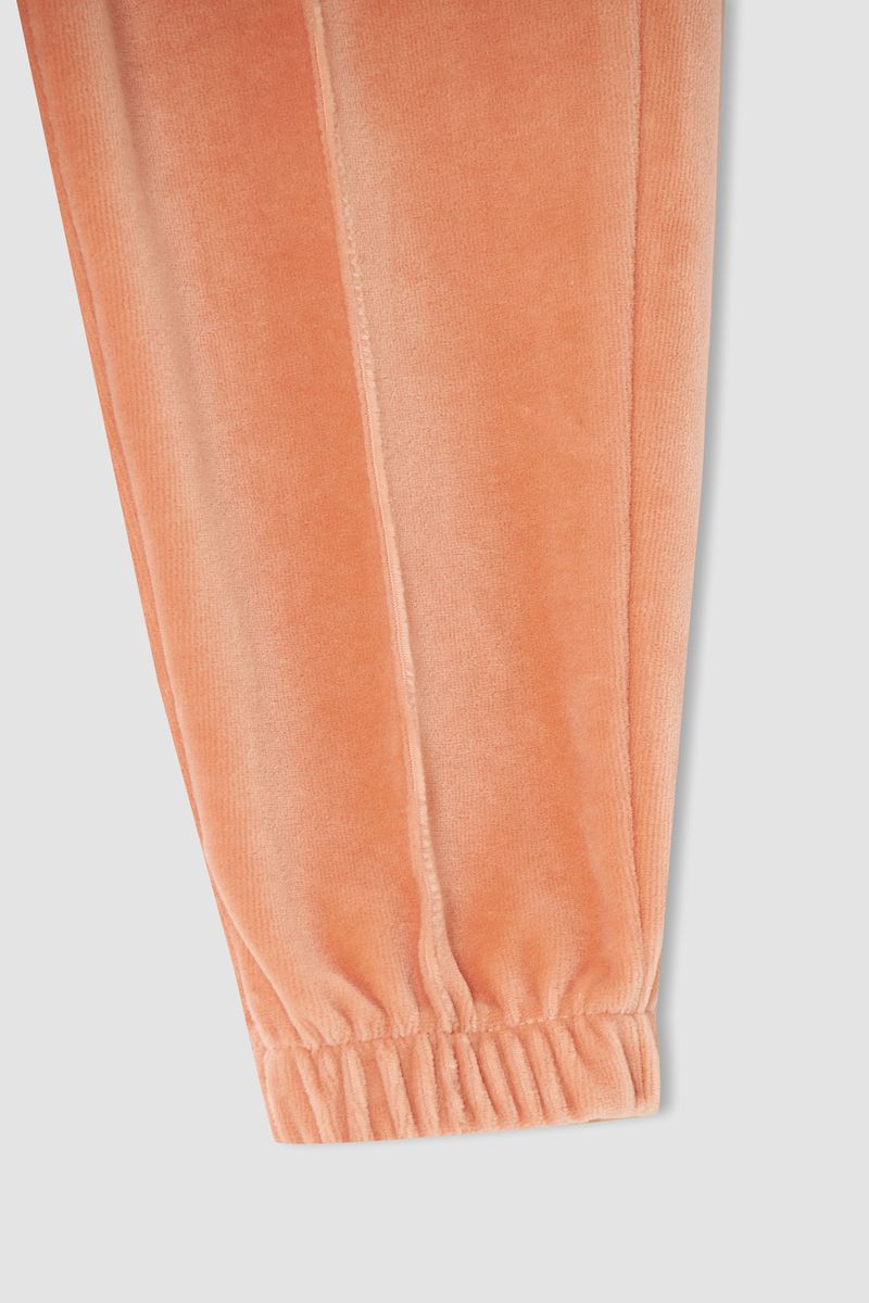 Girl Relax Fit Knitted Trousers - Orange