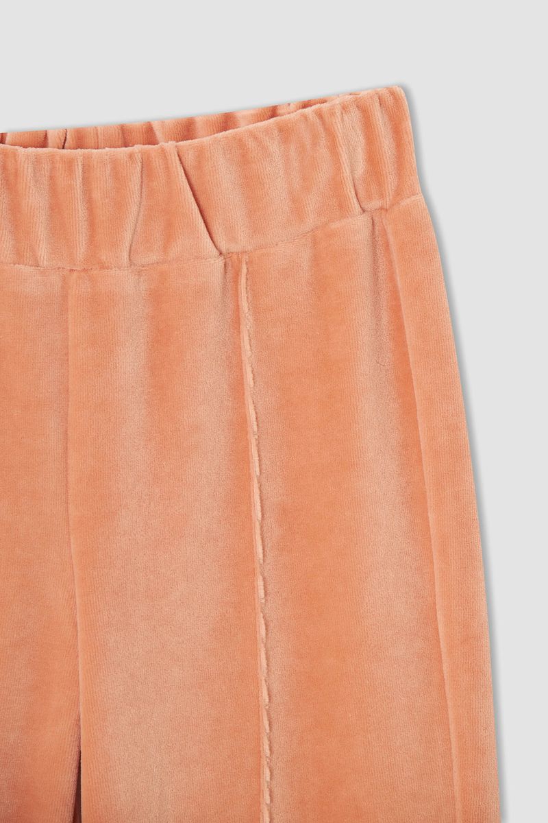 Girl Relax Fit Knitted Trousers - Orange