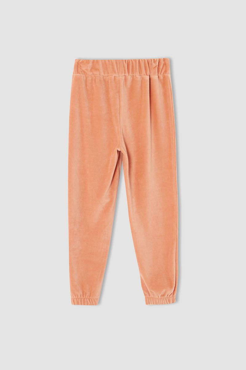 Girl Relax Fit Knitted Trousers - Orange