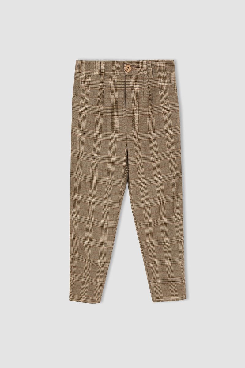 Girl - Carrot Fit Woven Trousers - Brown
