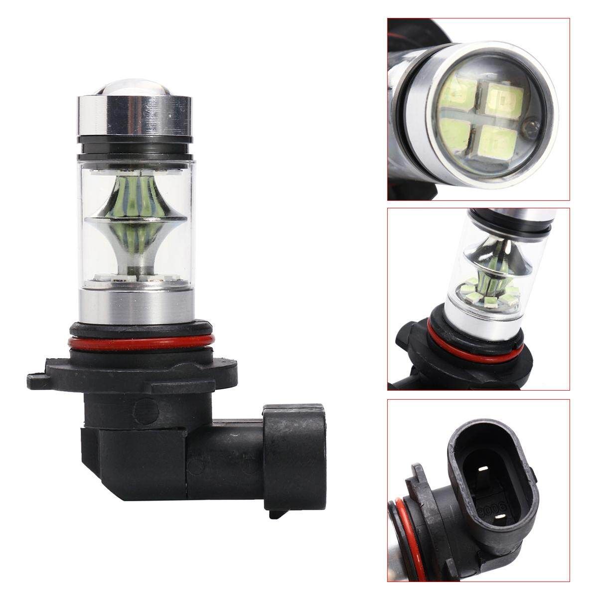 2pcs 9006 HB4 100W LED 8000K Blue Car Projector Fog Driving Light Bulbs