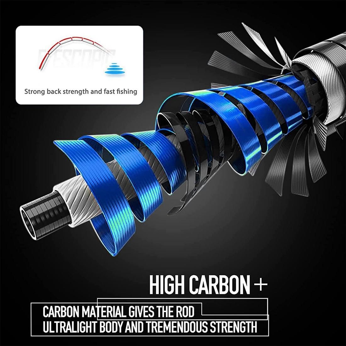Fishing Rods Telescopic Fishing Pole Durable Lightweight