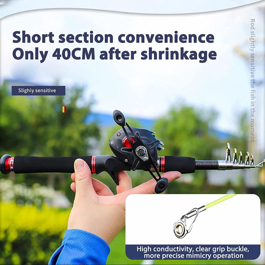 Fishing Rods Telescopic Fishing Pole Durable Lightweight