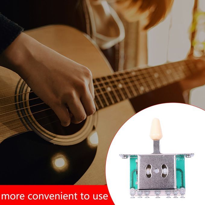 Ele Tri  Guitar Ro Ker Swit H Tip Plasti  Guitar Musi Al A  Essories-yellow-5 Gears