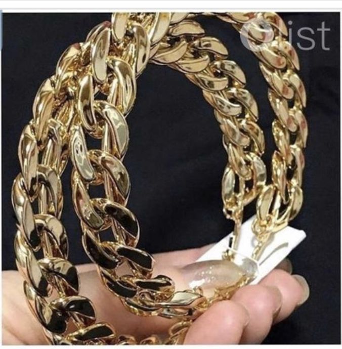 Hoop Cuban Link Earring Gold
