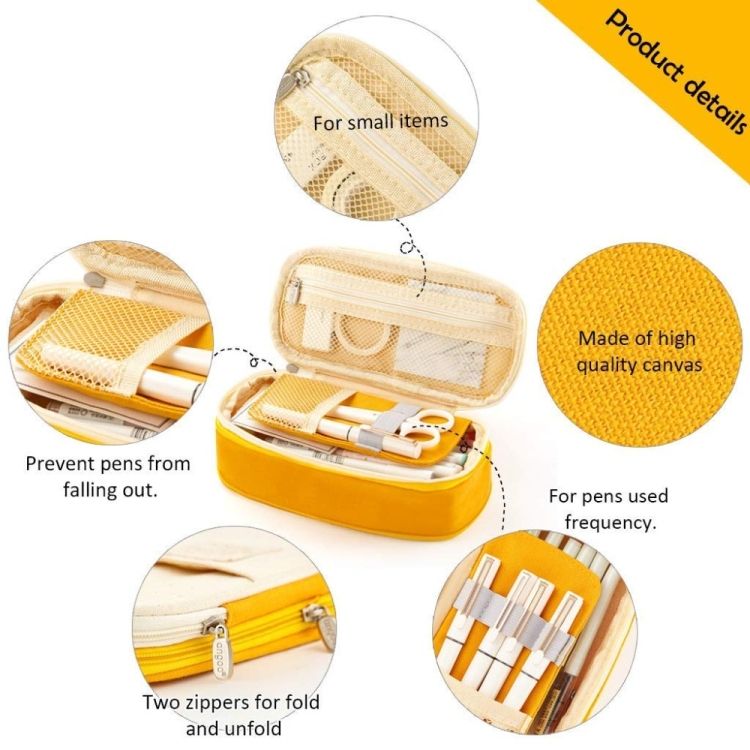 Simple Primary Junior High School Student Stationery Bag Flexible Pencil Case Large Capacity Mesh Pencil Case