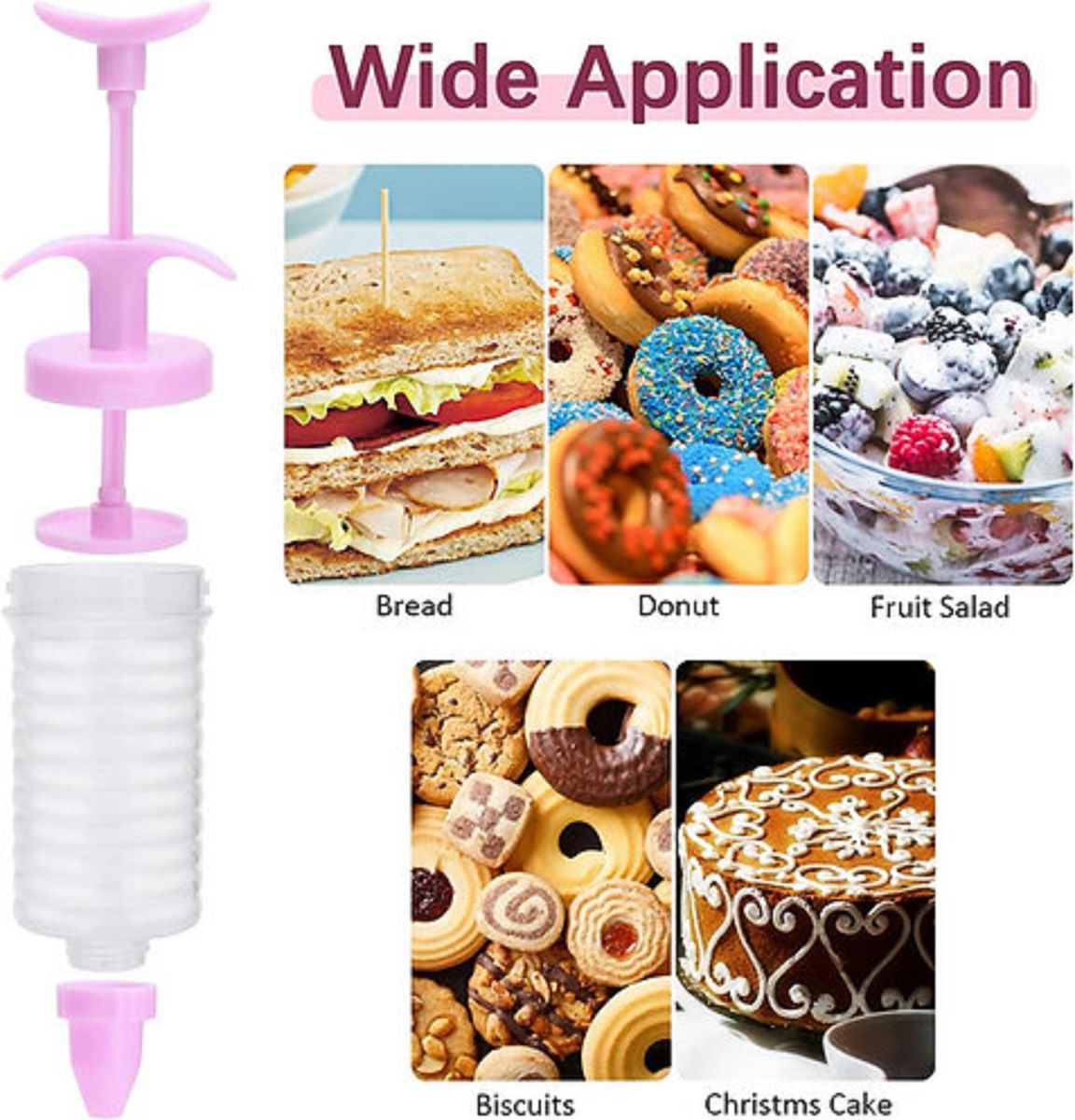 8-Piece Icing Nozzles Pink
