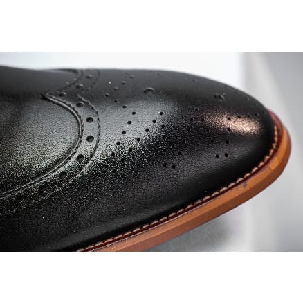 Atlanta Black Calf Leather Derby Mens Brogue Shoe
