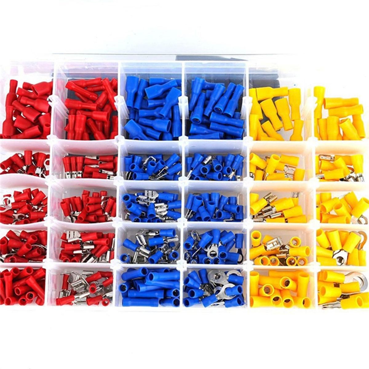 720pcs Tubular Cold Pressure Wire Connector Electrical Terminals Cable Crimps Cord End Terminal Kit Set Wire Ferrules With Box