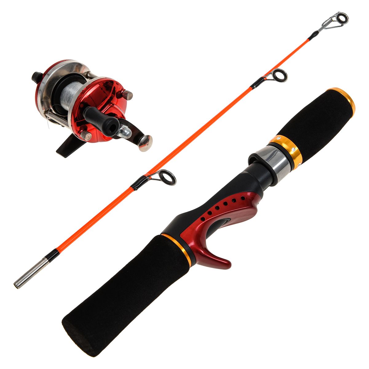 Ice Fishing Rod Reel Combo Complete Kit With Ice