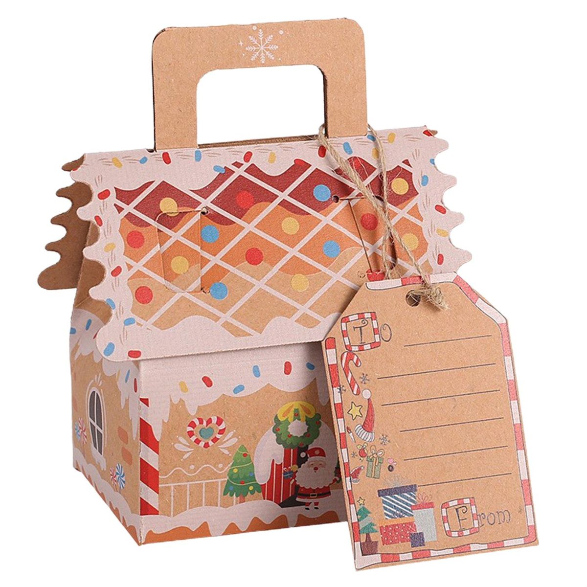 Cake Gift Box 10pcs Festive House Cookie Candy Box Exquisite for Party