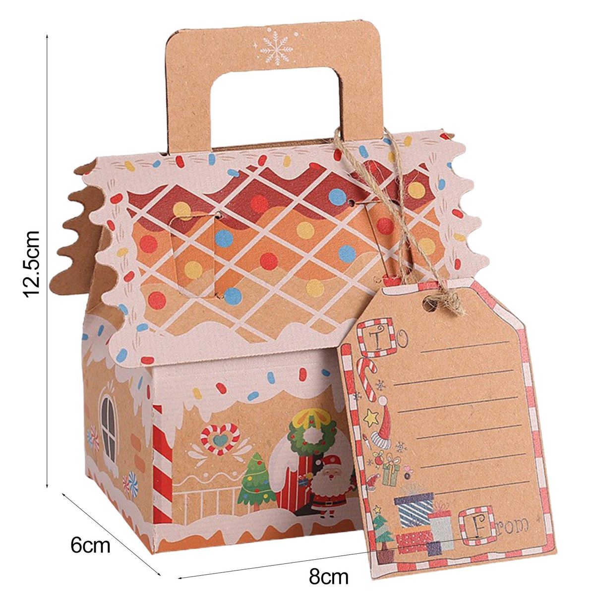 Cake Gift Box 10pcs Festive House Cookie Candy Box Exquisite for Party