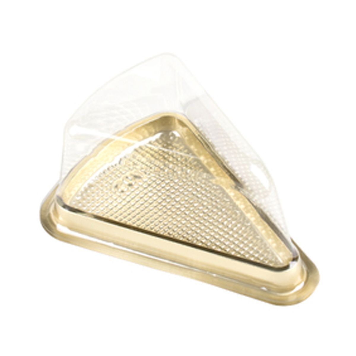 50Pcs Triangular Cake Box Disposable Layer Cake Container Golden