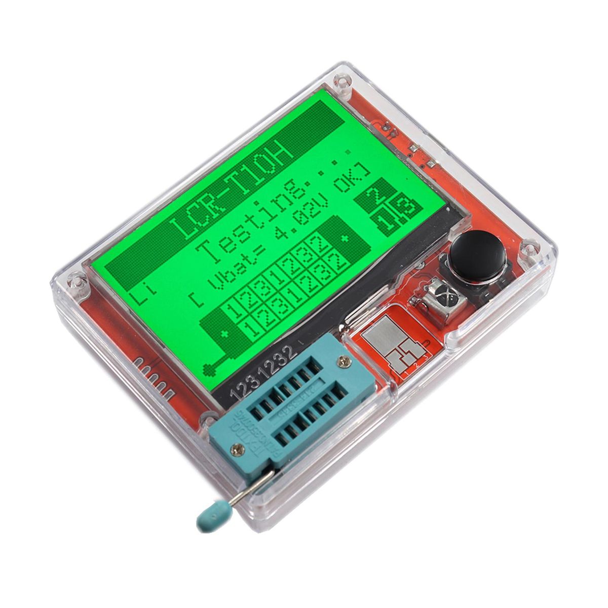 LCR-T10H Transistor Meter Multi-Function Capacitance Resistance Tester Large Screen Graphic Display Transistor Meter for Diode Capacitor Resistor Transistor
