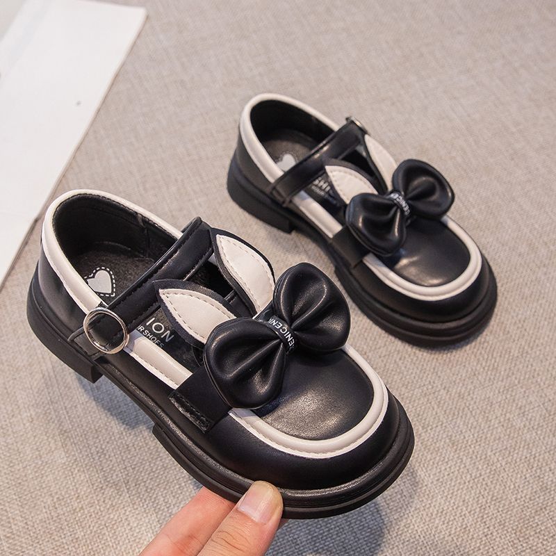 Girls Shoes Leather Princess Shoes Children School Cute Rabbit Ears Formal Shoes