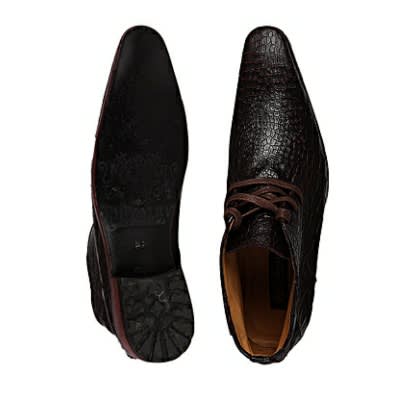 Men's Alligator Embossed Leather Skin Chukka Boot