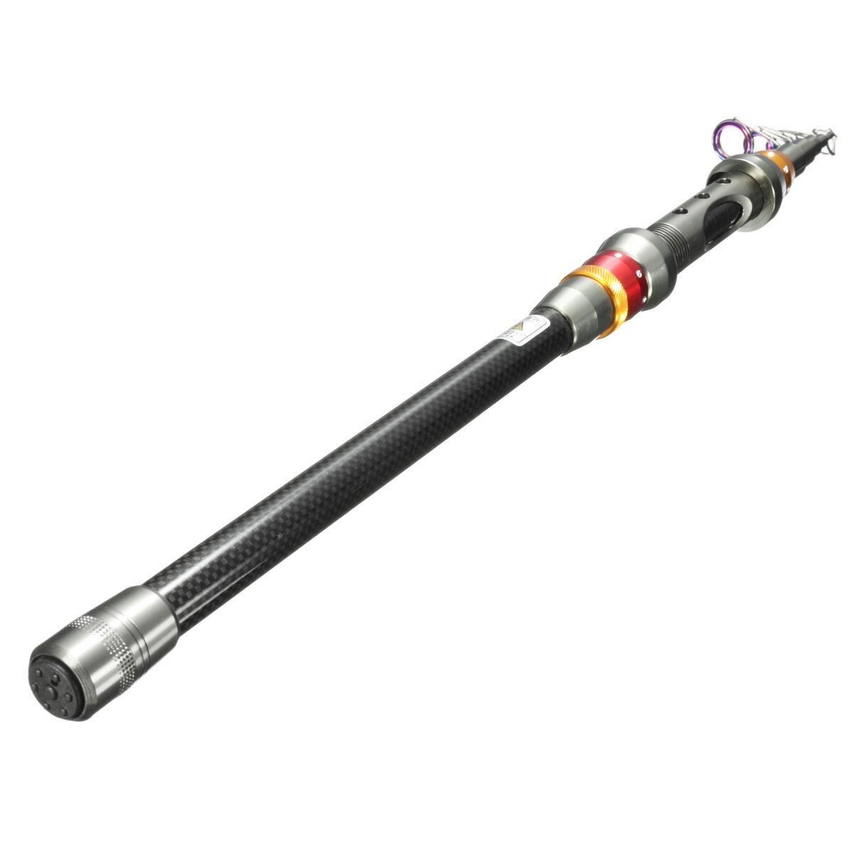 3.6M Portable Carbon Fiber Ultralight Travel Telescopic Rod Sea Spinning Pole 1.8m