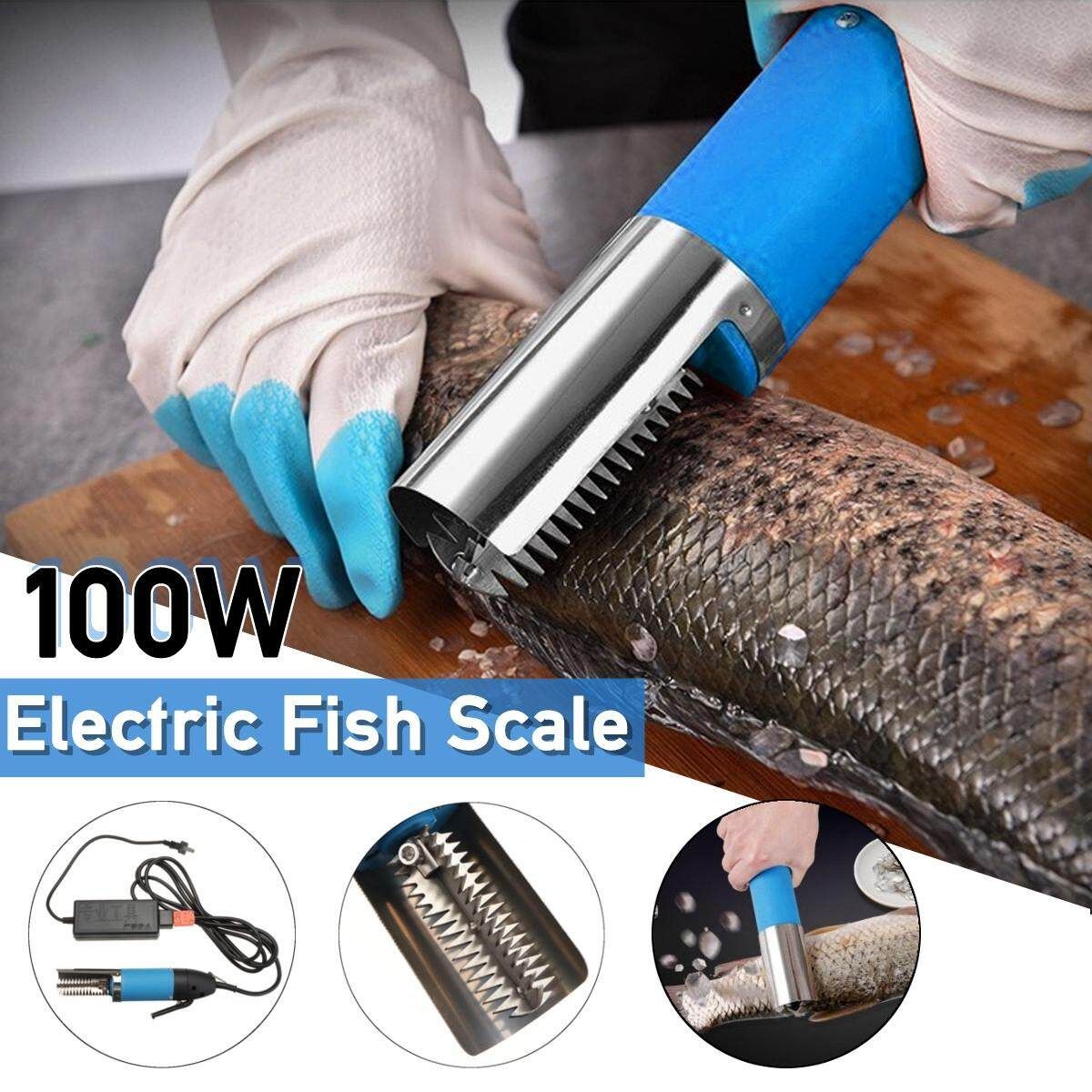 100W Waterproof Electric Fish Scale Scaler Remover Scraper Kni-fe Cleaner Peeler