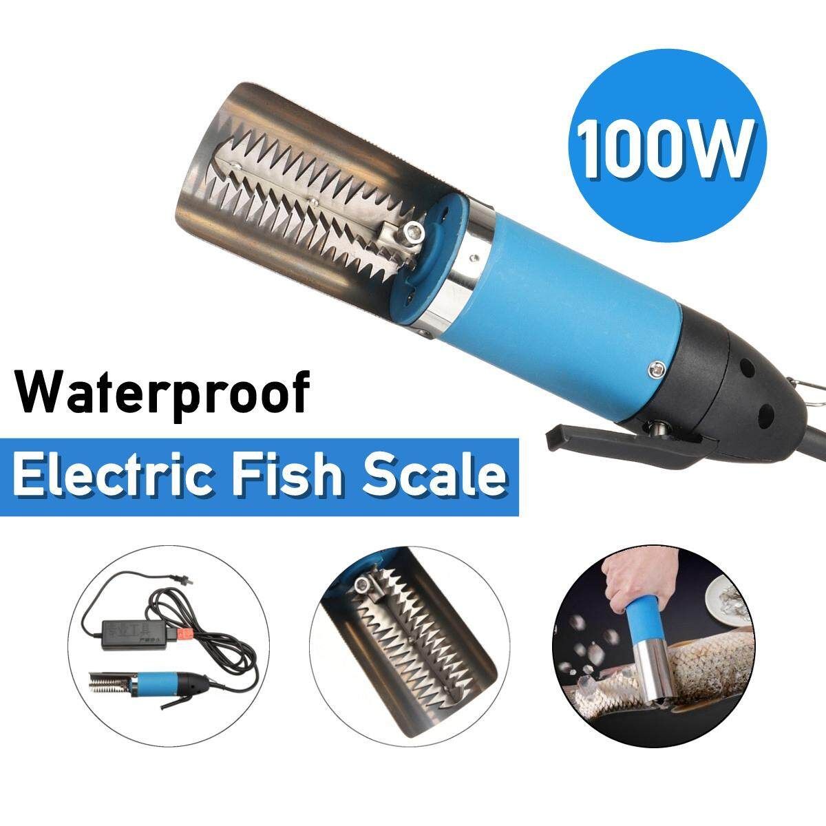 100W Waterproof Electric Fish Scale Scaler Remover Scraper Kni-fe Cleaner Peeler