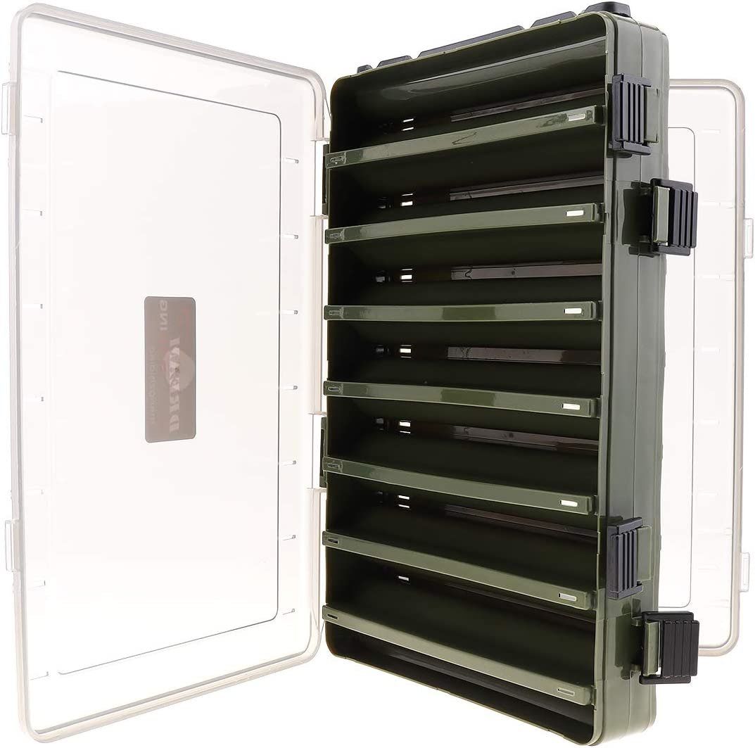 OriGlam Double Sided 14 Compartments Fishing Tackle Boxes