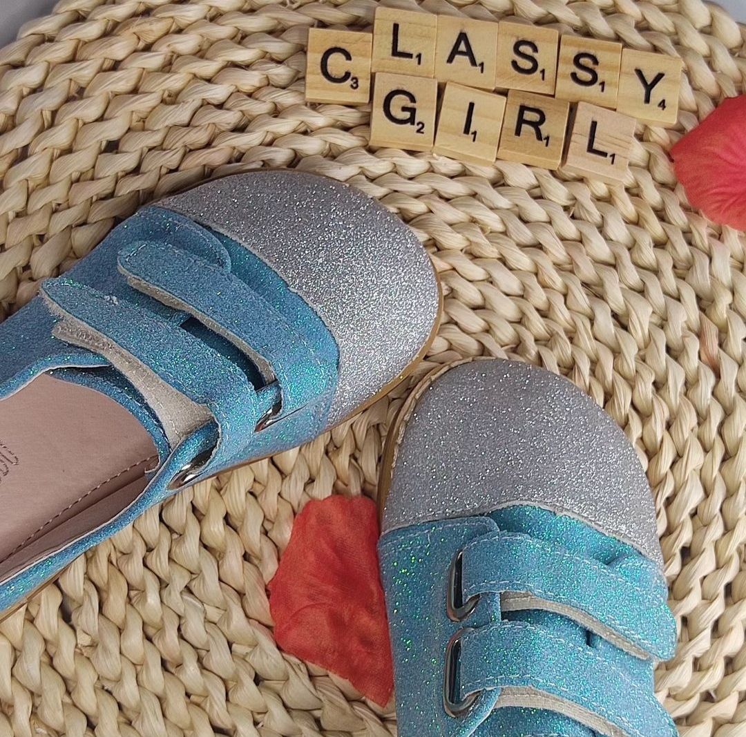 Baby Girl Toddler Fashion Glitter Shoe (silver Blue)