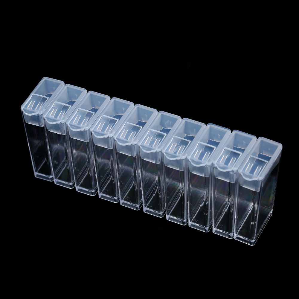 Clear Plastic Diamond Storage Box With Handle 64 Pack